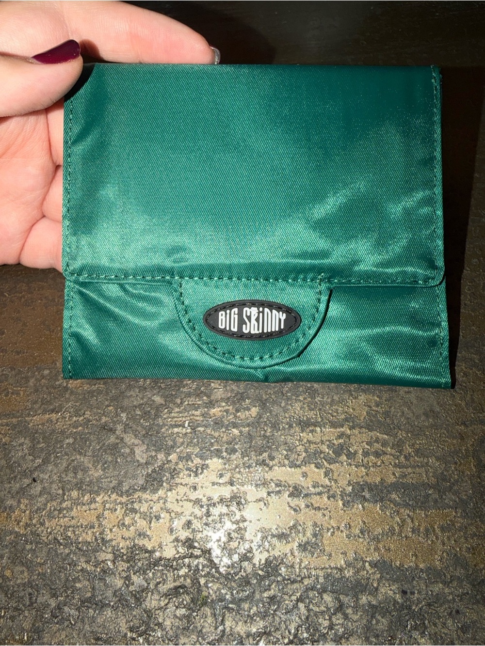 SKINN Emerald Green Nylon Fold Wallet